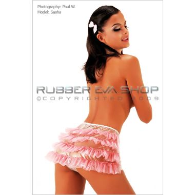 Frilly Plastic Hot Pants