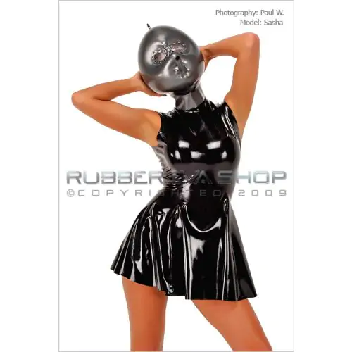 Inflatable Rubber Hood With Studded Lens Eyes