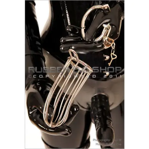 Lockable Stainless Steel Chastity Cock and Ball Cage