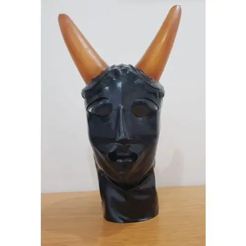 Black Latex Devil Hood