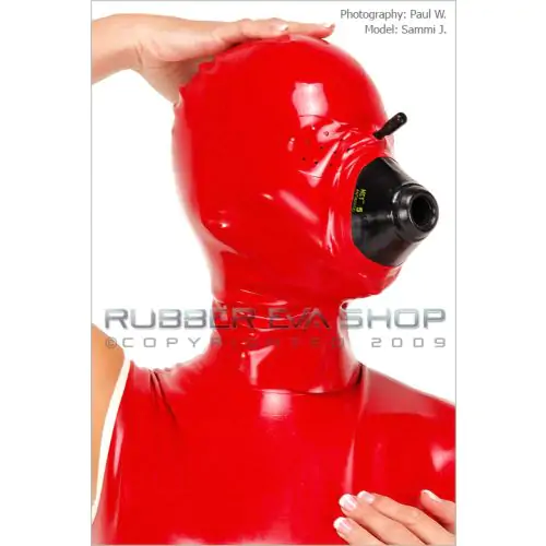 Rubber Anesthesia Hood With Pepper Pot Eyes