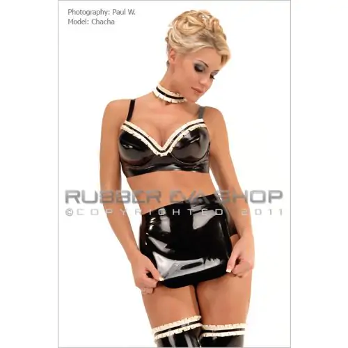 Rubber Mini Apron With Bow