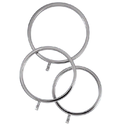 ELECTRASTIM SOLID METAL SCROTAL RINGS (3 PACK)